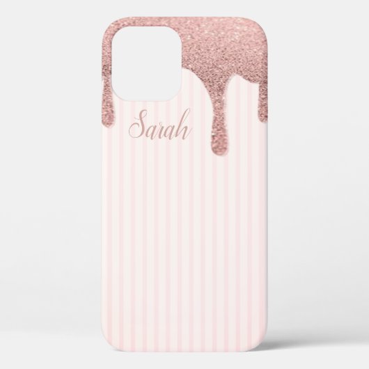 カッコいいトレンディーピンクグリッター Case-Mate iPhoneケース (裏面)