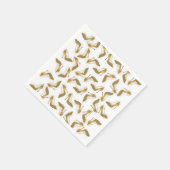 カッコいいトレンディーフェイク金ゴールドグリッターハイヒール靴 スタンダードカクテルナプキン (角)