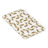 カッコいいトレンディーフェイク金ゴールドグリッターハイヒール靴 マグネット (右側)