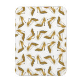 カッコいいトレンディーフェイク金ゴールドグリッターハイヒール靴 マグネット (縦)