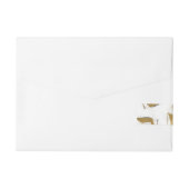 カッコいいトレンディーフェイク金ゴールドグリッターハイヒール靴 ラップアラウンド宛名ラベル (裏面)