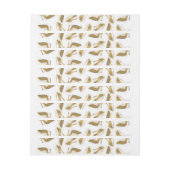 カッコいいトレンディーフェイク金ゴールドグリッターハイヒール靴 ラップアラウンド宛名ラベル (シート)