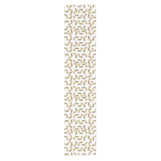 カッコいいトレンディーフェイク金ゴールドグリッター ショートテーブルランナー (正面)