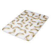 カッコいいトレンディーフェイク金ゴールドグリッター バスマット (アングル)