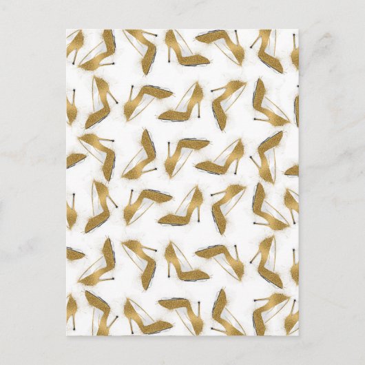 カッコいいトレンディーフェイク金ゴールドグリッター ポストカード (正面)