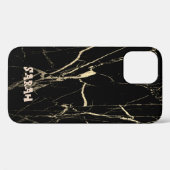 カッコいいトレンディーブラックマーブル Case-Mate iPhoneケース (裏面 (横))