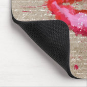 カッコいいトレンディーヴィンテージの水色の唇（ばちゃばちゃ）跳ねる マウスパッド (コーナー)