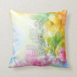 カッコいいトレンディー保素晴らし引用文「Calm  and Dream Big クッション
