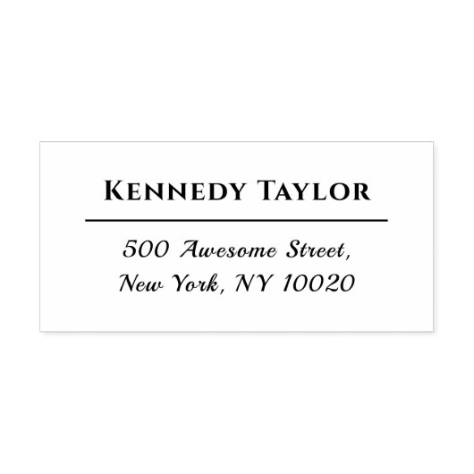 カッコいいトレンディー名前をカスタムするスクリプト文字差出人住所 セルフインキングスタンプ (デザイン)