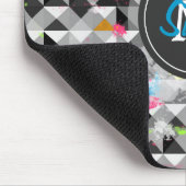 カッコいいトレンディー幾何学三角形パターン マウスパッド (コーナー)