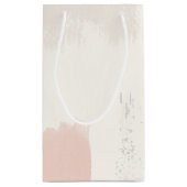 カッコいいトレンディー水彩ブラシストローク スモールペーパーバッグ (裏面)