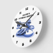 カッコいいトレーニングジムフィットネスセンターカスタム ラウンド壁時計 (傾斜)