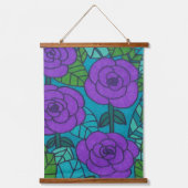 カッコいいトーンジャングルフローラアート 吊り下げ型タペストリー (正面)