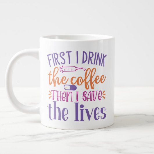 カッコいいナース&ドクターデザイン ジャンボコーヒーマグカップ (左)