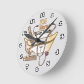 カッコいいナース ラウンド壁時計 (傾斜)