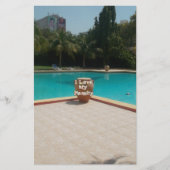 カッコいいハクナマタプールサイド私は私の家族を愛する.jpg 便箋 (正面)