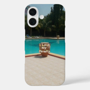 カッコいいハクナマタプールサイド私は私の家族を愛する.jpg iPhone 16ケース