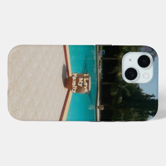 カッコいいハクナマタプールサイド私は私の家族を愛する.jpg Case-Mate iPhoneケース (裏面 (横))