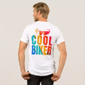 カッコいいバイクもしくは自転車に乗る人 トライブレンドＴシャツ (裏面全面)