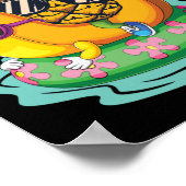 カッコいいパイナップルバナナサマーバカリラックスンス ポスター (角)