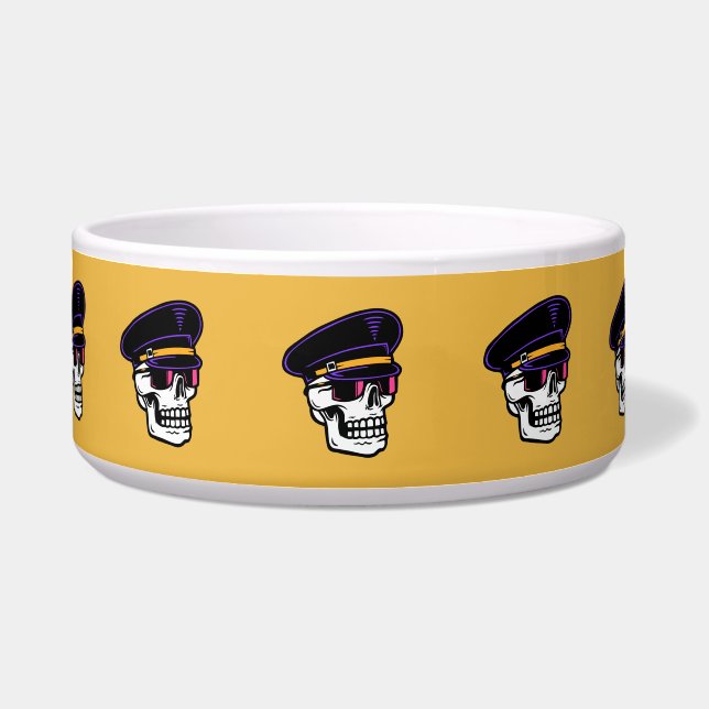 カッコいいパイロットスカル ボウル (正面)