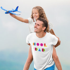 カッコいいパパ幾何カラフルタイポグラフィ父の日 Tシャツ