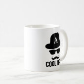 カッコいいパパ最高のパパエバカッコいいパパとモノグラムハット コーヒーマグカップ (正面右)