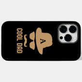 カッコいいパパ最高のパパEver mustacheモノグラムイニシャル Case-Mate iPhoneケース (裏面 (横))