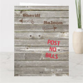 カッコいいパパ ウェスタンテーマ オーダーメイド 名刺 カード (裏面)