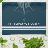 カッコいいパーソナライズされた航海の羅針盤 キッチンタオル (折り畳み)