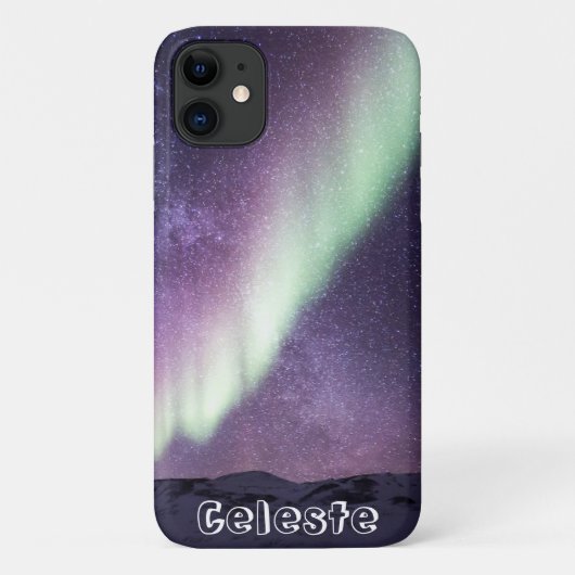 カッコいいパーソナライズされた銀河系山の風景 Case-Mate iPhoneケース (裏面)