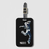 カッコいいヒップホップダンサーアートラゲッジタグ ラゲッジタグ (正面縦)