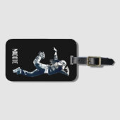 カッコいいヒップホップダンサーアートラゲッジタグ ラゲッジタグ (正面横)