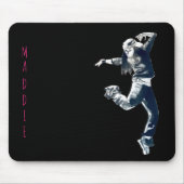カッコいいヒップホップダンサー女の子イラストレーション マウスパッド (正面)