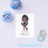 カッコいいヒップホップツツラップのガールバースデーパーティー チラシ (シングル)