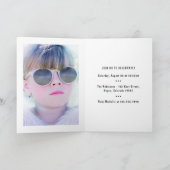 カッコいいヒップホップラップのガールバースデーパーティー写真 招待状 (内部)