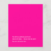 カッコいいヒップホップラップのガールバースデーパーティー チラシ (裏面)