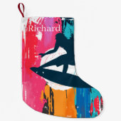 カッコいいビーチサーフィンの名前 スモールクリスマスストッキング (正面)