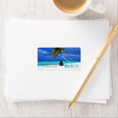 カッコいいビーチ、砂、パーム結婚ラベル ラベル (インサイチュ)