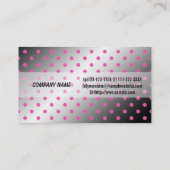 カッコいいピエレガントン輝くクとグレーの水玉模様 名刺 (裏面)