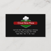 カッコいいピザレスイタリアントラン名刺 名刺 (正面)