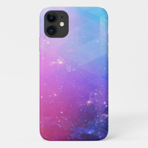 カッコいいピモダンンク&ブルー宇宙銀河系 iPhone 11 ケース