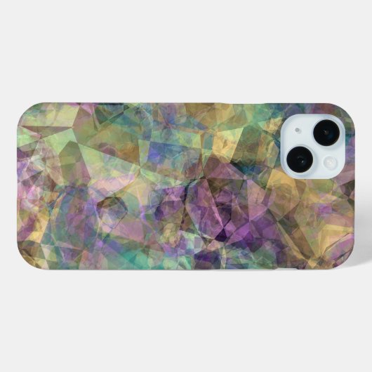 カッコいいファンキーモダンレトロポリゴンのモザイク模様 Case-Mate iPhoneケース (裏面 (横))