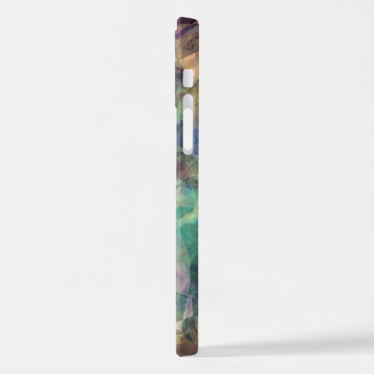 カッコいいファンキーモダンレトロポリゴンのモザイク模様 iPhoneケース (左側面)