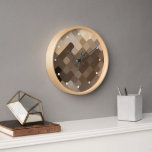 カッコいいファンキーTaupe Beige Brown Mosaic Art Pattern 壁時計<br><div class="desc">オフホワイトコンテンポラリー、クリーム、ベージュ、ライト、ミディアムとダークコーヒーの茶色の丸い正方形パターンの美しい画像。この華美とファンキーHipster抽象芸術エレガントは、インテリアデザイ芸術的ナー、ファッションdiva、トレンドセッター、レトロ、モダニスト、デコ芸術またはグラフィックデジタルジオメトリックモチーフ愛好家のために作成された。オリジナルモダンと使用するものを探している人のためのユニーク製品。そしお洒落て、主人や子供のベッドルーム、キッチン、子供部屋、リビングやファミリールーム、男性や女性の洞窟、大学の寮、コンド、スタジオやアパート、ビーチハウス、カントリーコテージ、ログキャビン、魚釣りキャンプ、RVやキャンパー、ボートやヨット、湖や川の別荘、さらには彼らの車を愛する男性や女性のための装飾アクセサリー。</div>