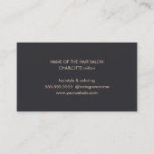 カッコいいフェイクシンプル金ゴールドはさみ美容師 名刺 (裏面)