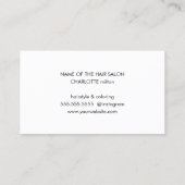 カッコいいフェイクシンプル金ゴールドはさみ美容師 名刺 (裏面)