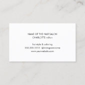 カッコいいフェイクシンプル金ゴールドはさみ美容師 名刺 (裏面)