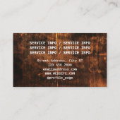 カッコいいフェイク木彫スタイル 名刺 (裏面)