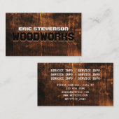 カッコいいフェイク木彫スタイル 名刺 (正面/裏面)